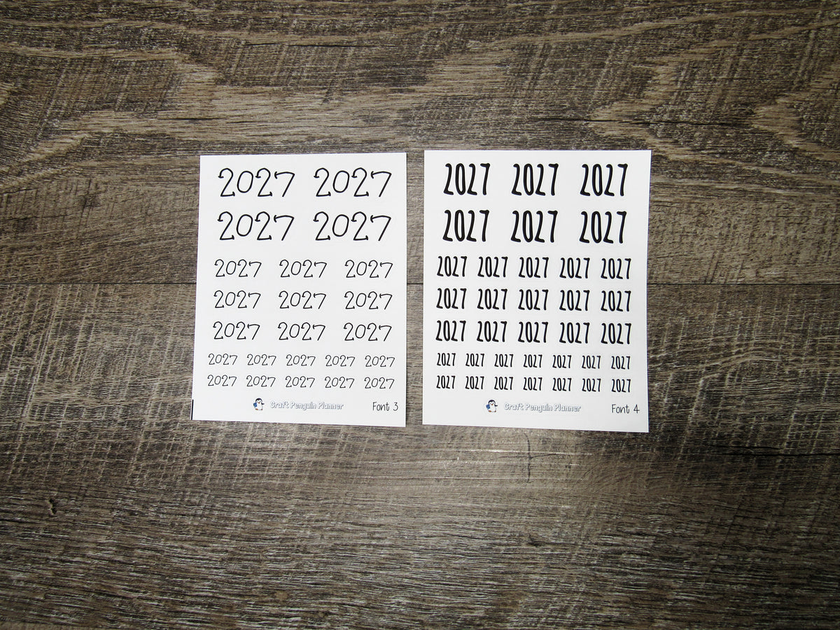 2027 Script Stickers