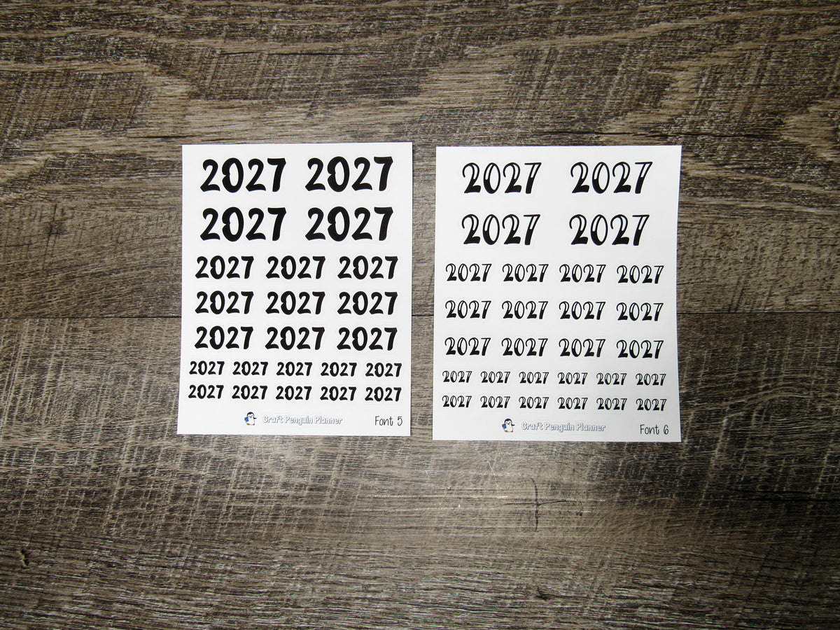 2027 Script Stickers