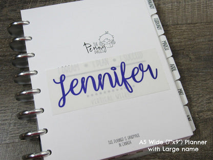 Custom Foiled Name Script Sticker