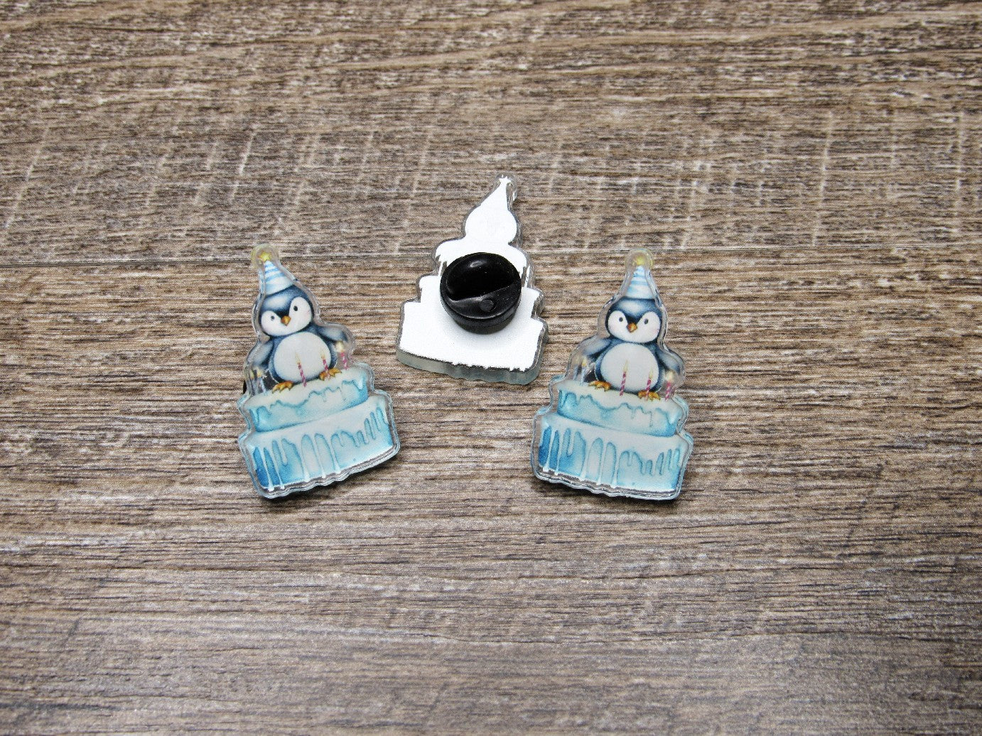 Penguin Acrylic Pin- Overstock