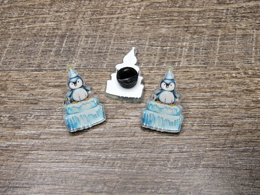Penguin Acrylic Pin- Overstock