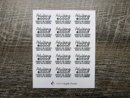 Adulting- Would not Recommend Quote