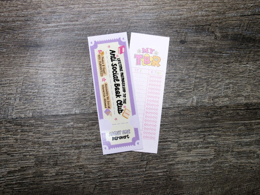 Anti Social Book Club Bookmark