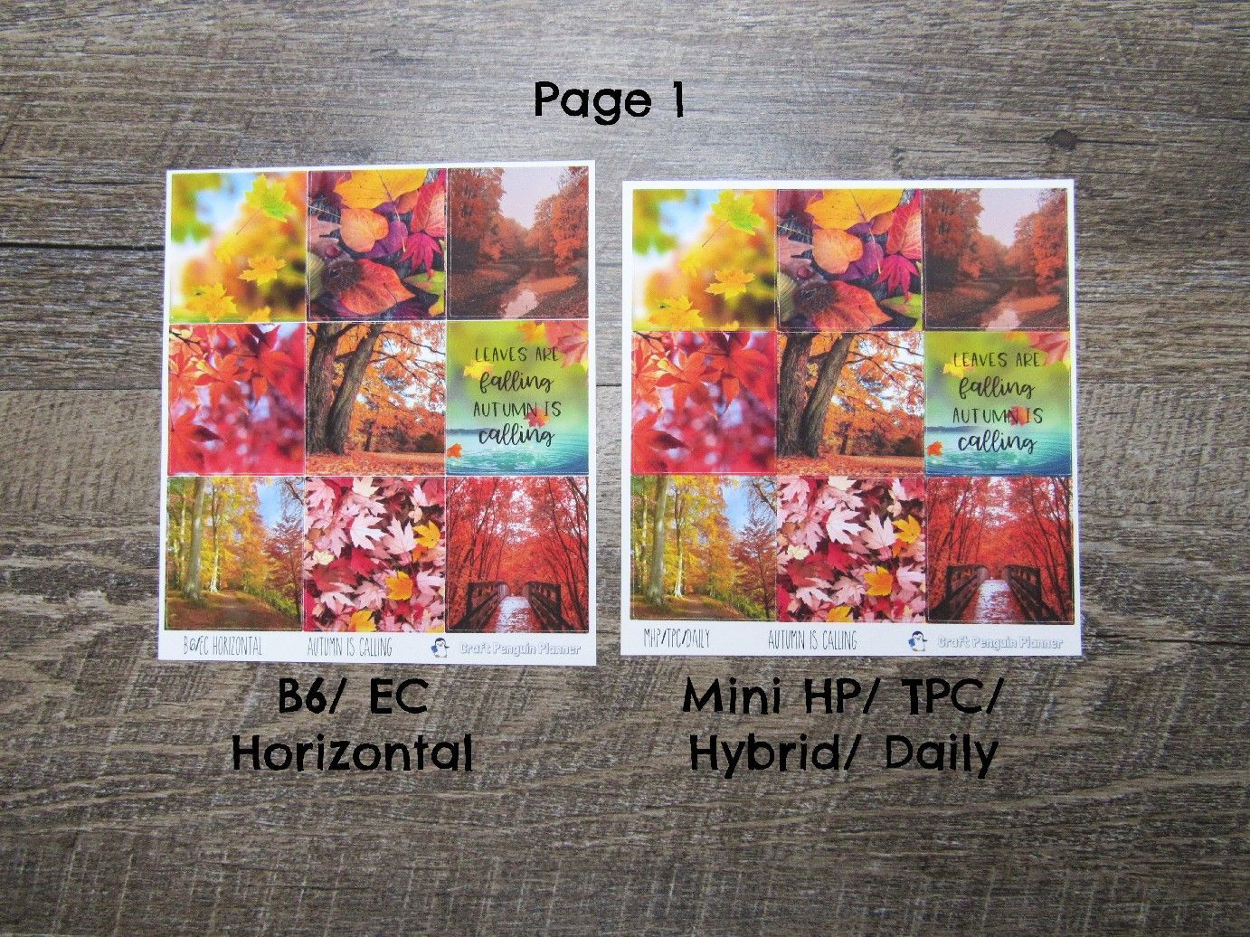 Autumn is Calling Weekly, CHOOSE YOUR KIT