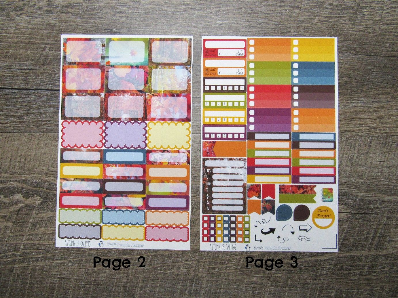 Autumn is Calling Weekly, CHOOSE YOUR KIT