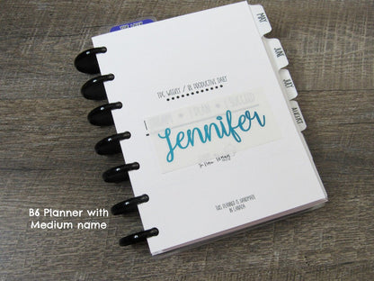 Custom Foiled Name Script Sticker