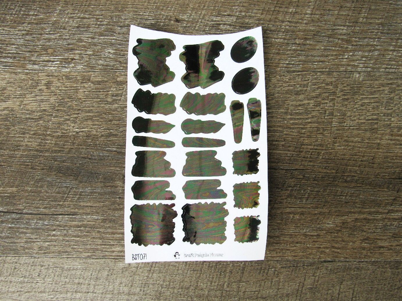 Hand Drawn Brush Strokes- BST071- FOILED Mix