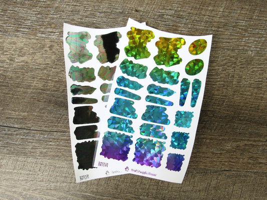 Hand Drawn Brush Strokes- BST071- FOILED Mix