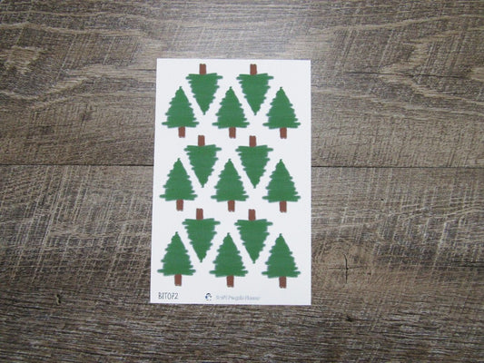 Hand Drawn Brush Stroke Shape- BST072- Trees