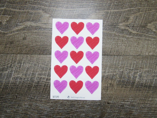 Hand Drawn Brush Stroke Shape- BST075- Hearts