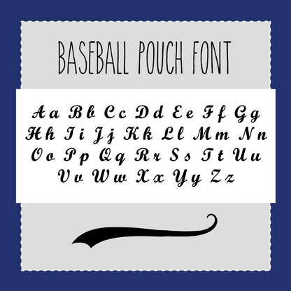 Customizable Baseball Zipper Pouch