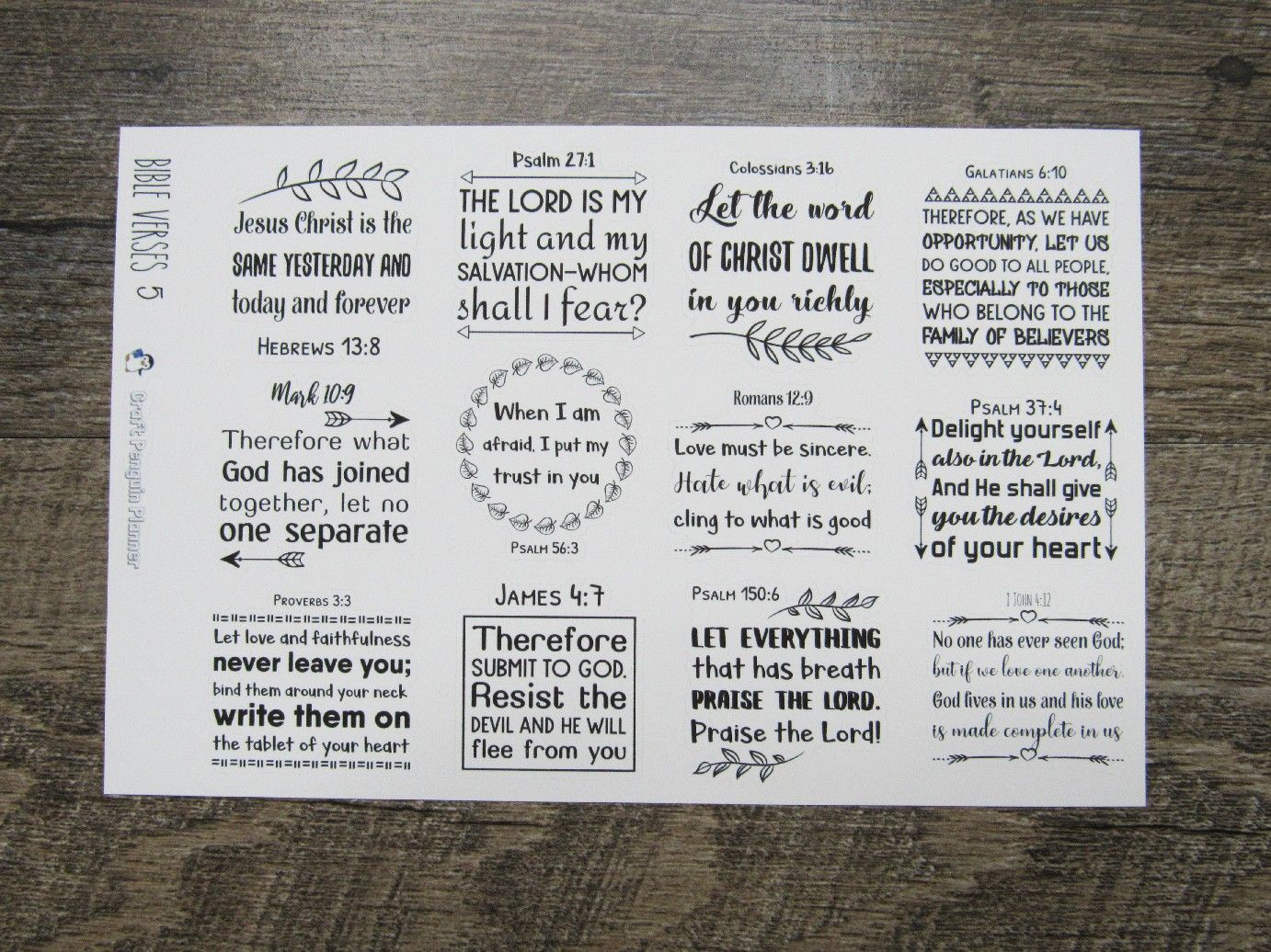 Bible Verse Stickers