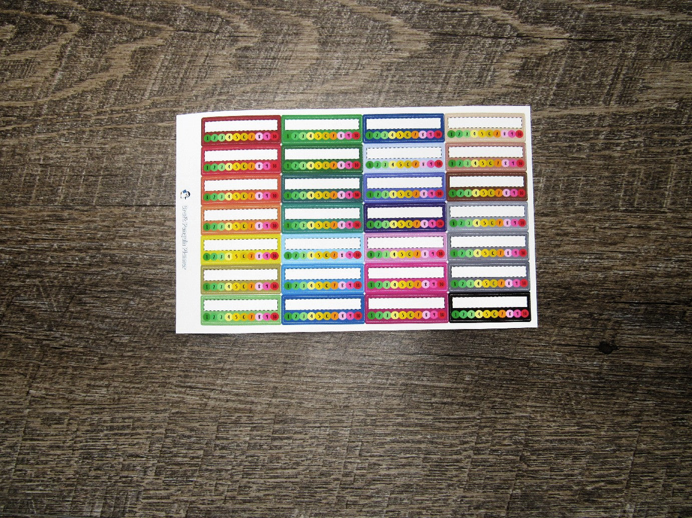 Blank Rating Level Trackers