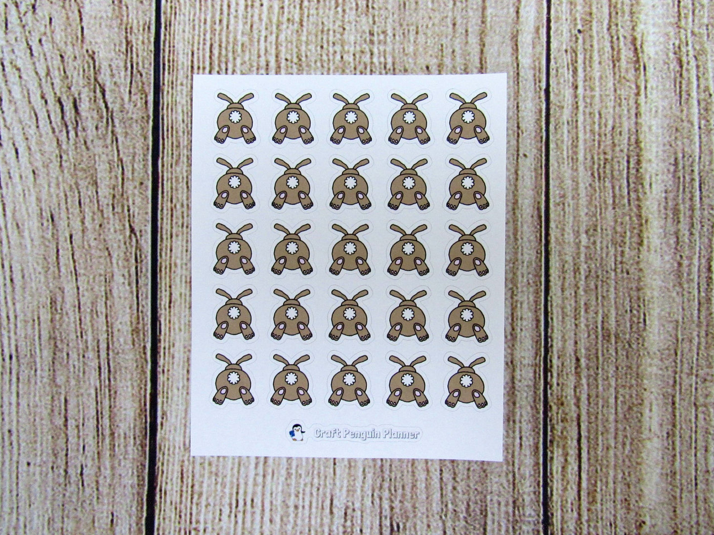 Bunny Butt Hand drawn stickers