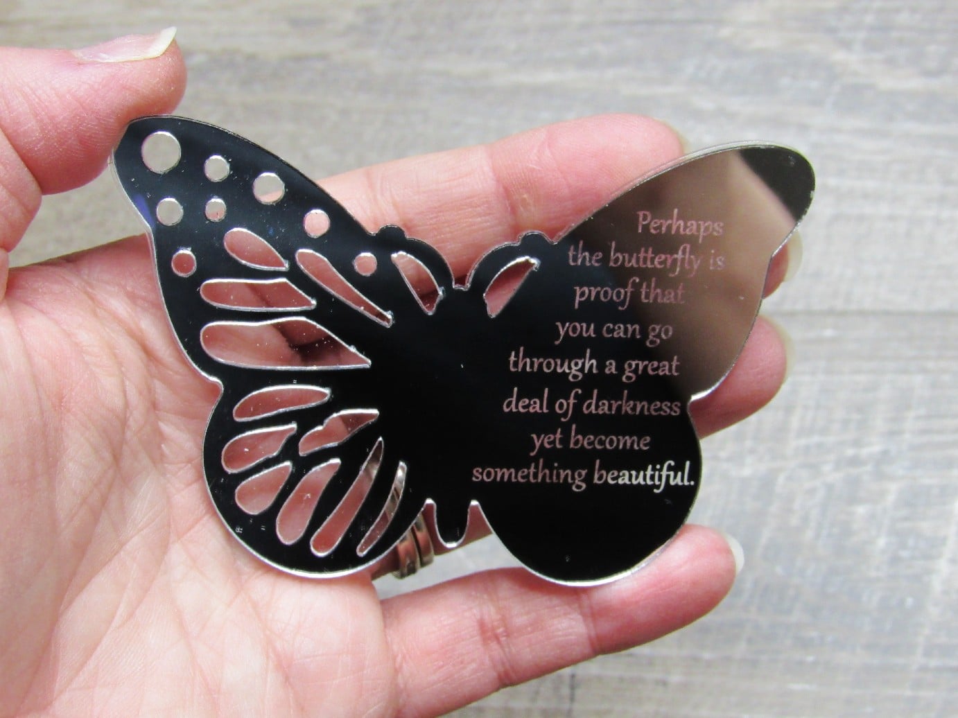 Butterfly Mirrored Magnet- Overstock
