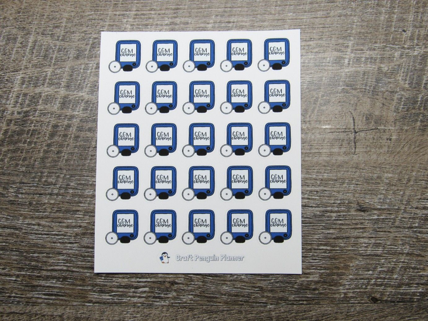 Continuous Glucose Monitoring Change reminder sticker