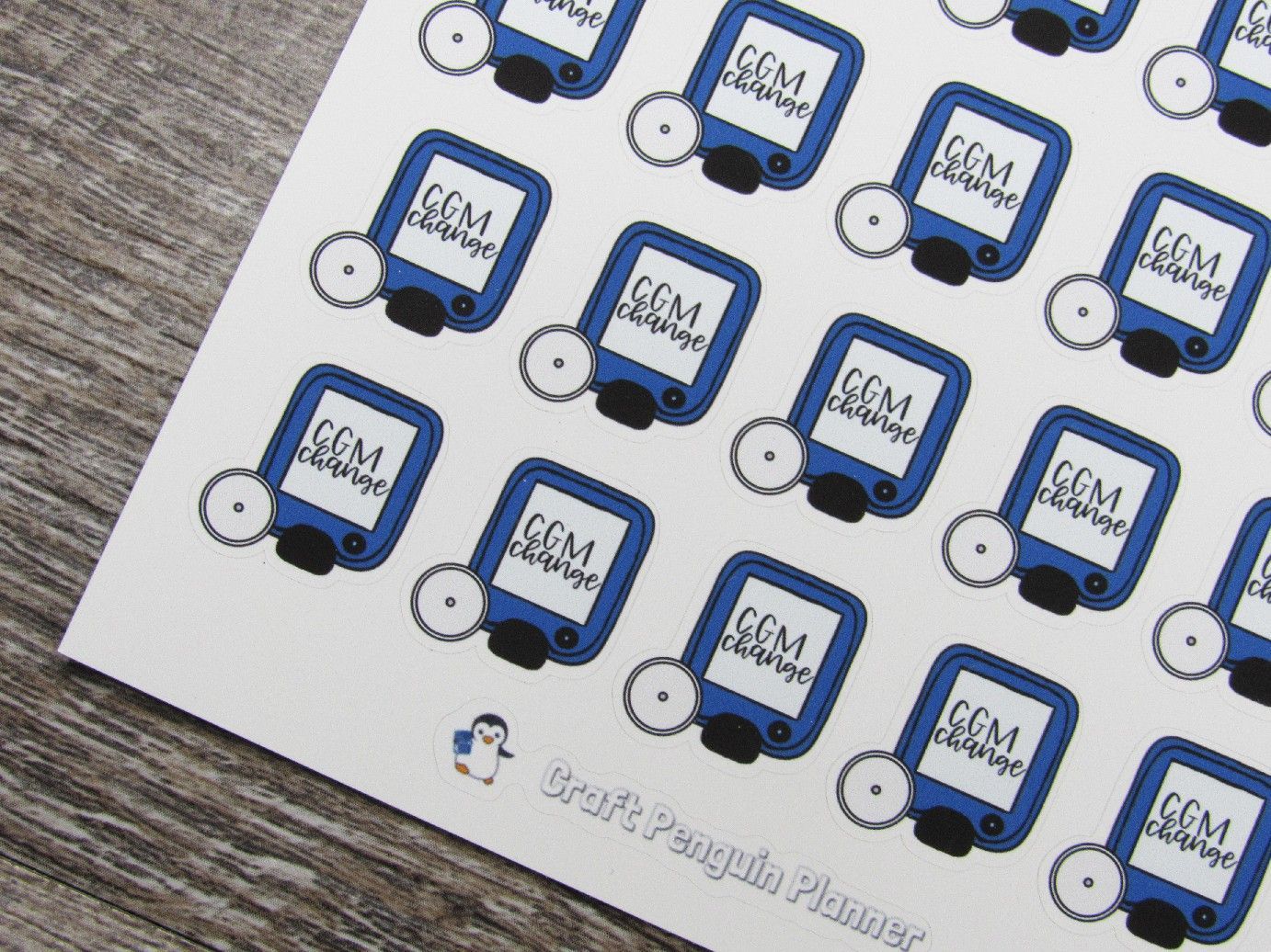 Continuous Glucose Monitoring Change reminder sticker