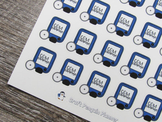 Continuous Glucose Monitoring Change reminder sticker