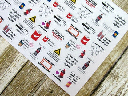 Caffeine Quotes Stickers