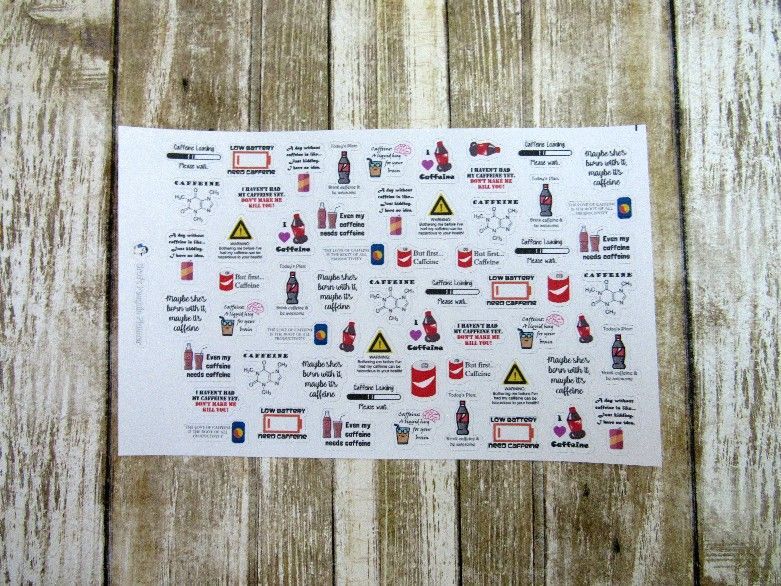 Caffeine Quotes Stickers