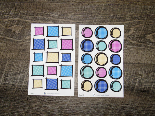 Doodle Grid Shapes- On Cloud 9