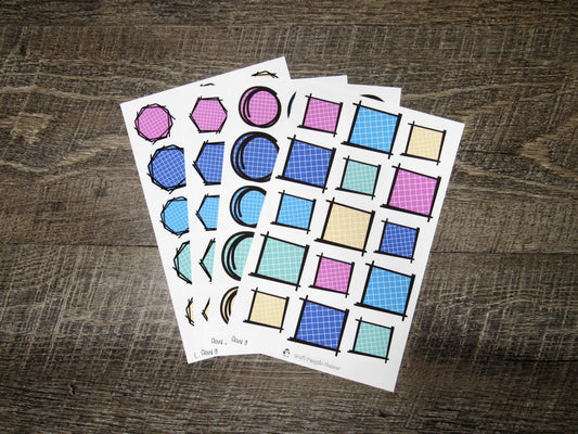 Doodle Grid Shapes- On Cloud 9