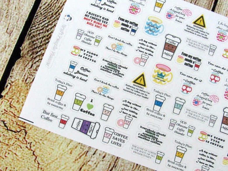 Coffee Quotes Stickers