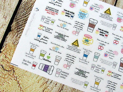 Coffee Quotes Stickers