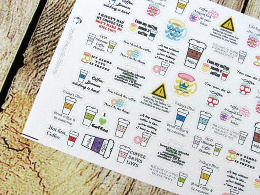 Coffee Quotes Stickers