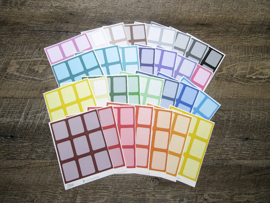 Standard Full Boxes- Individual Color Sheets- STFB001-STFB030