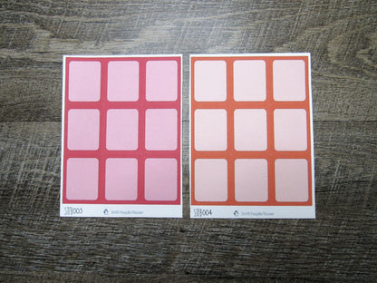 Standard Full Boxes- Individual Color Sheets- STFB001-STFB030