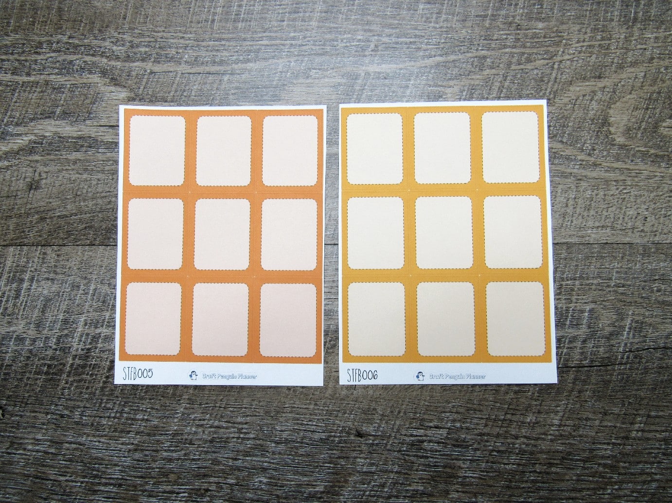 Standard Full Boxes- Individual Color Sheets- STFB001-STFB030