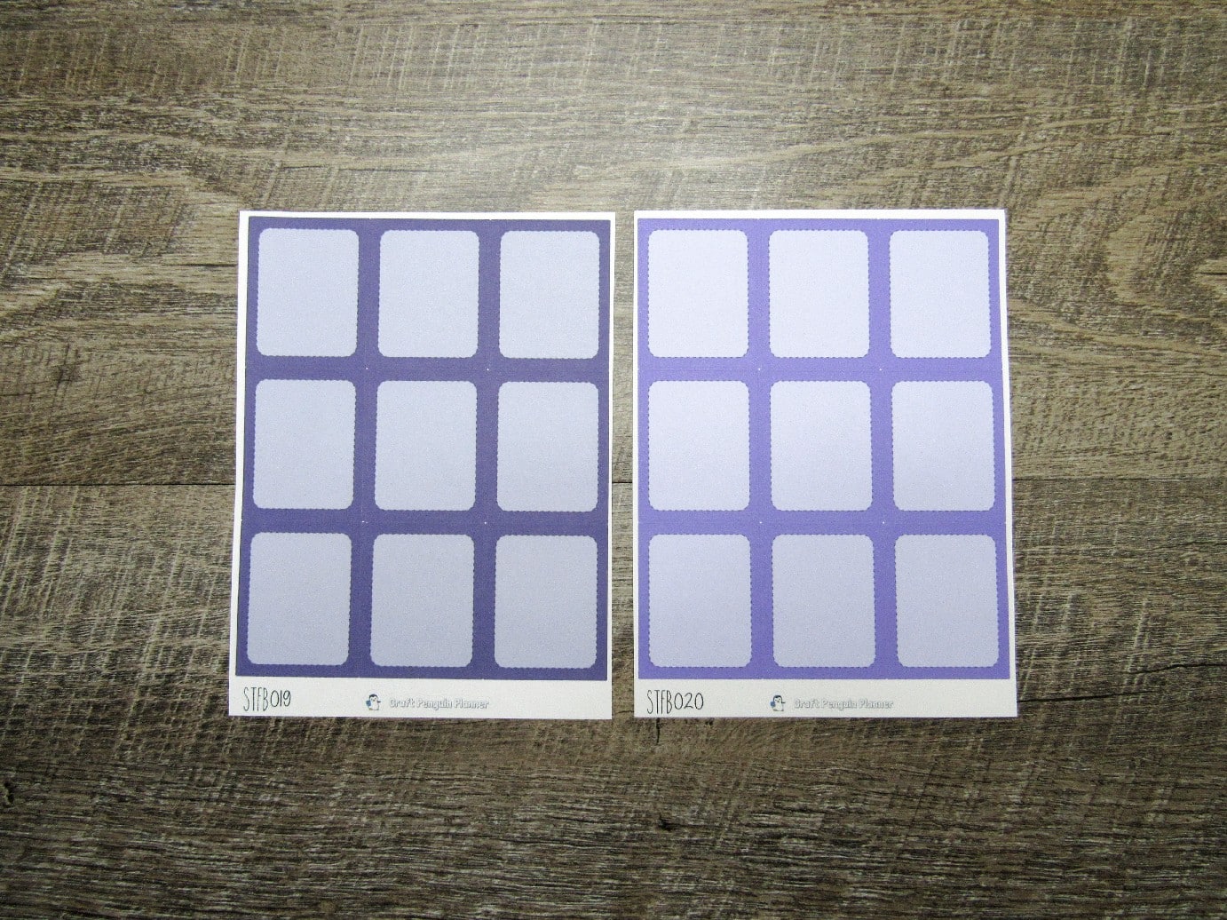 Standard Full Boxes- Individual Color Sheets- STFB001-STFB030