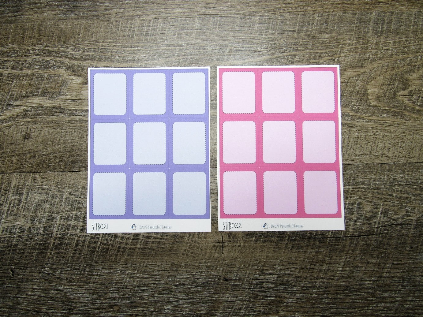 Standard Full Boxes- Individual Color Sheets- STFB001-STFB030