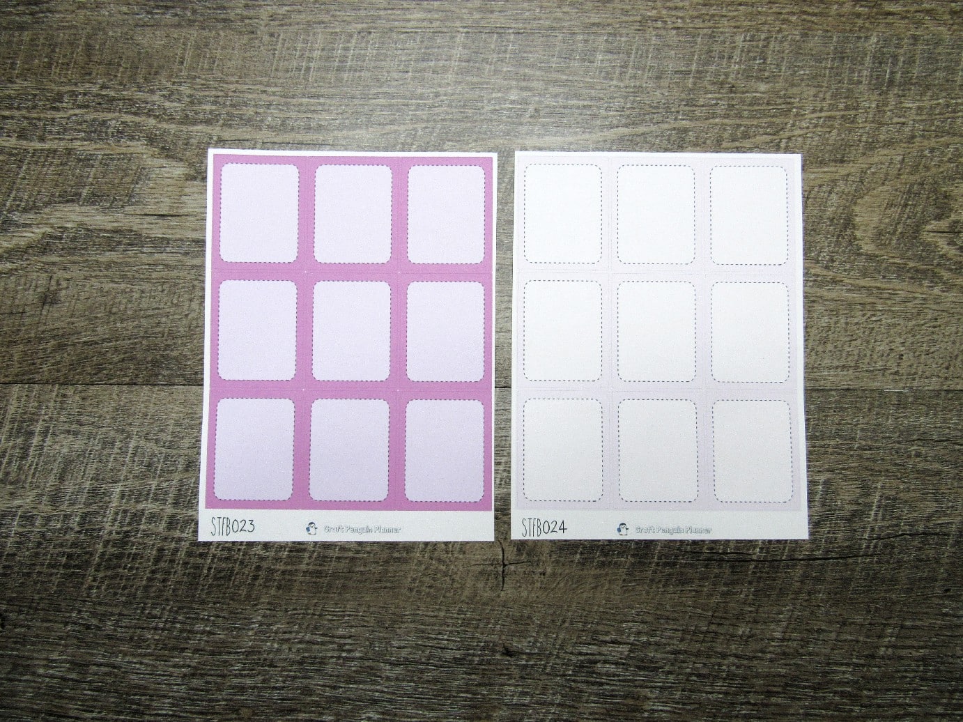 Standard Full Boxes- Individual Color Sheets- STFB001-STFB030