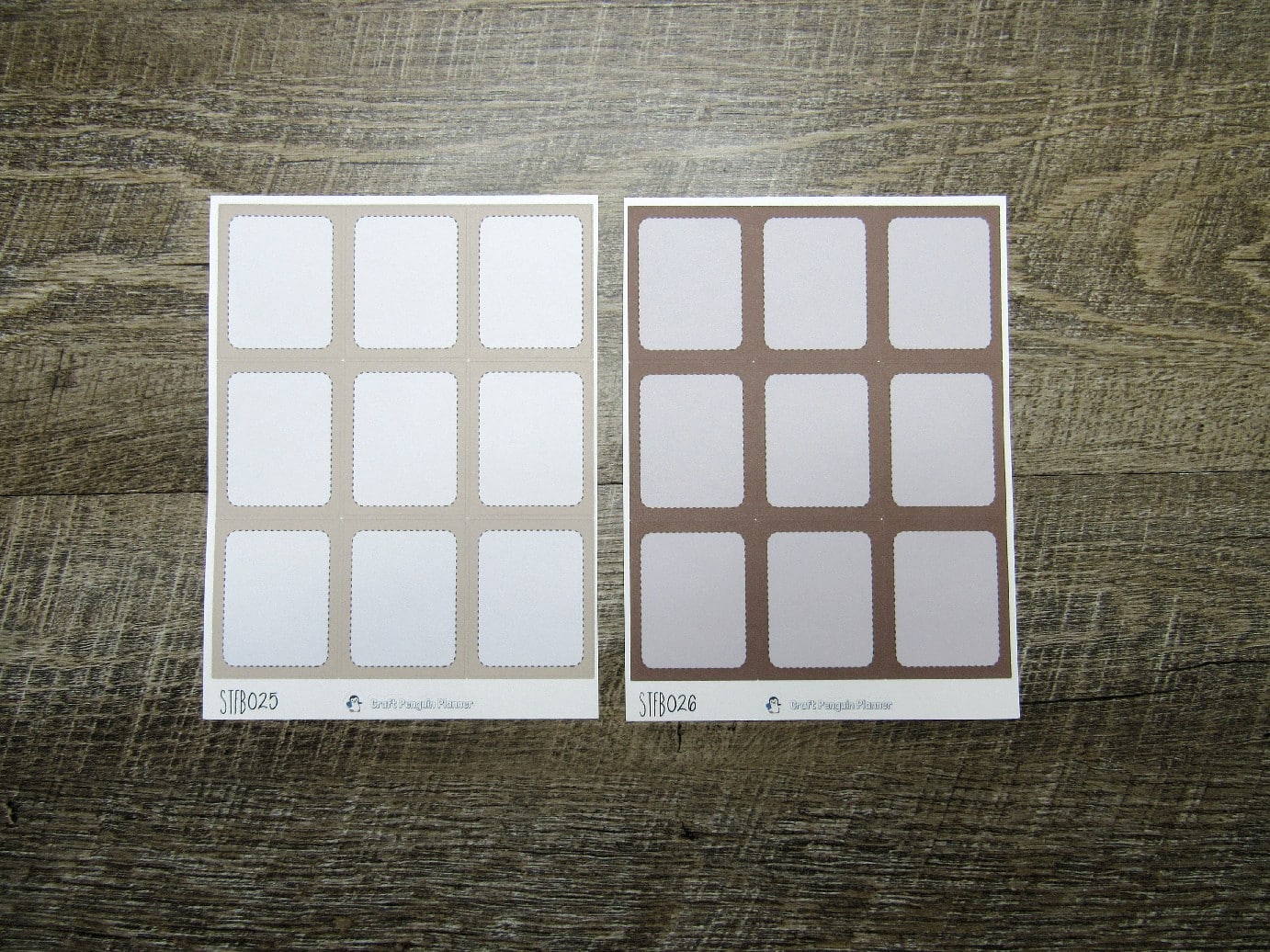 Standard Full Boxes- Individual Color Sheets- STFB001-STFB030