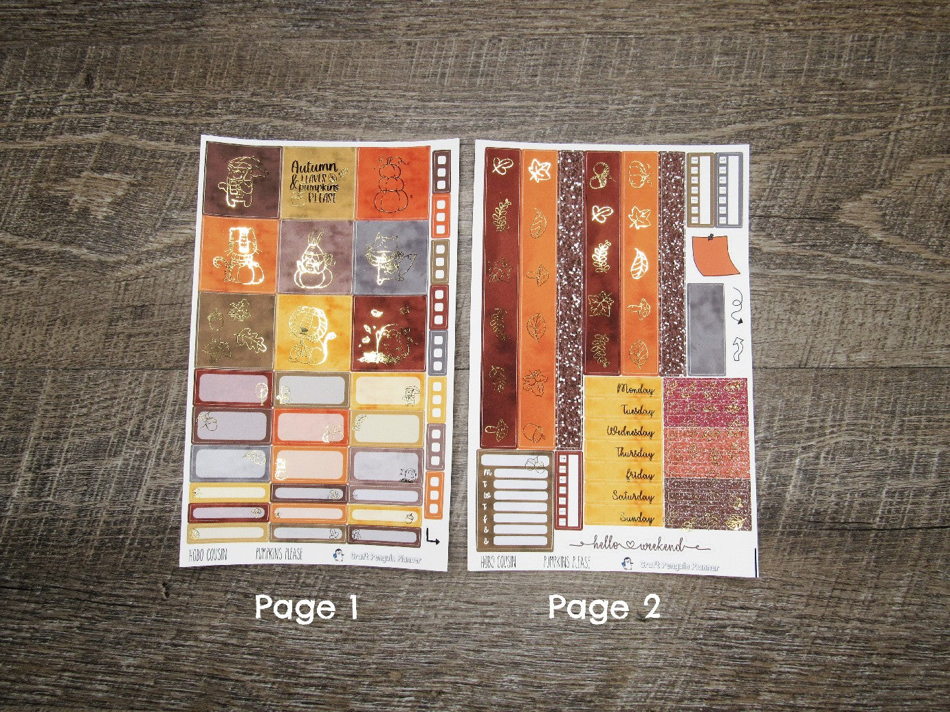 Pumpkins Please FOILED Weekly, HOBONICHI COUSIN