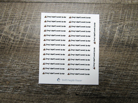 Crap I don't want to do Header Stickers