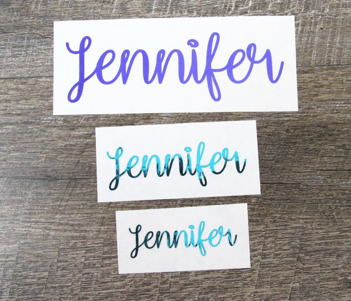 Custom Foiled Name Script Sticker
