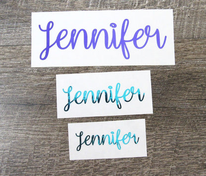 Custom Foiled Name Script Sticker