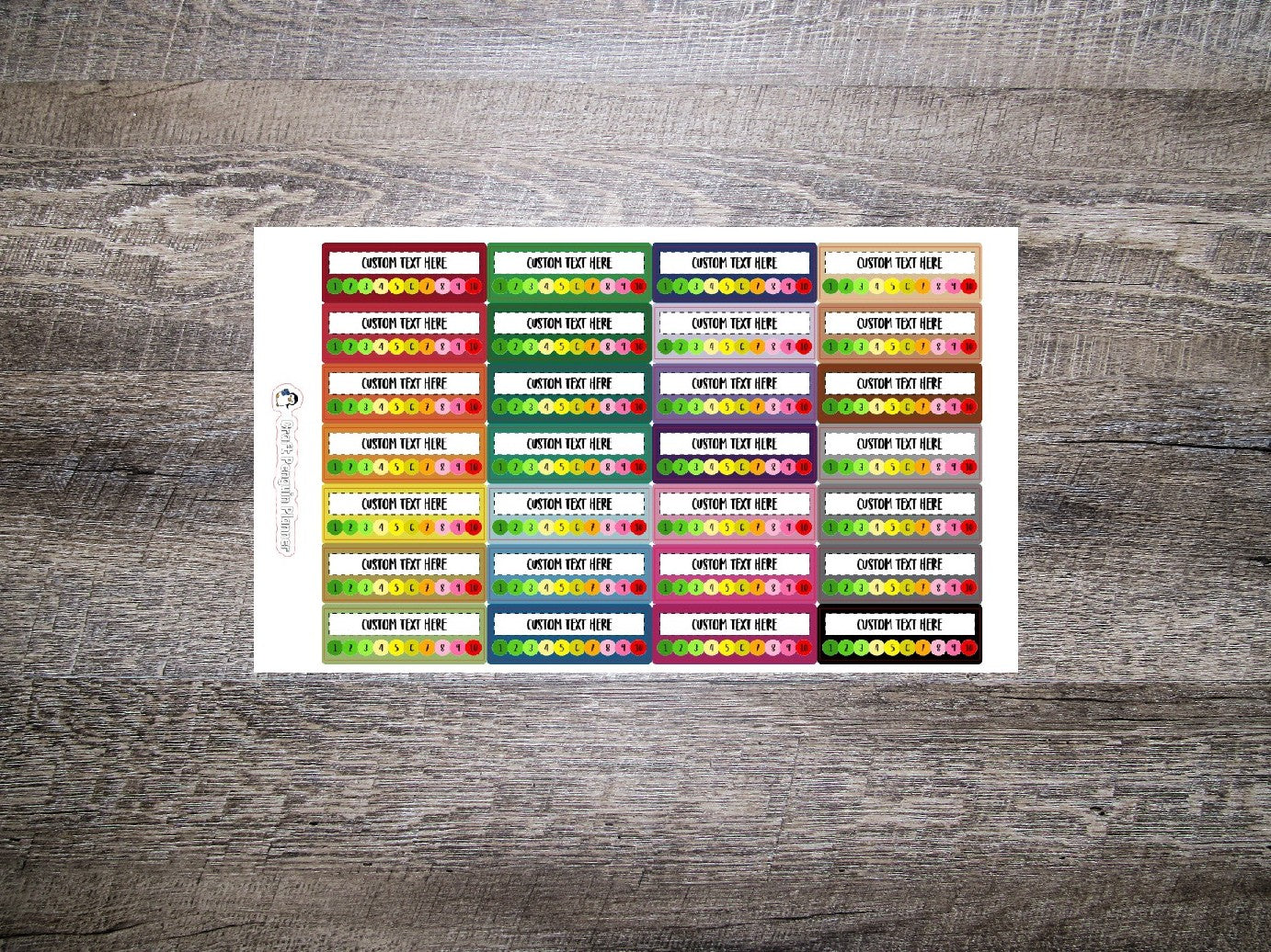 Custom Rating Level Tracker Stickers