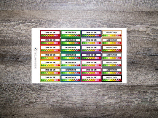 Custom Rating Level Tracker Stickers