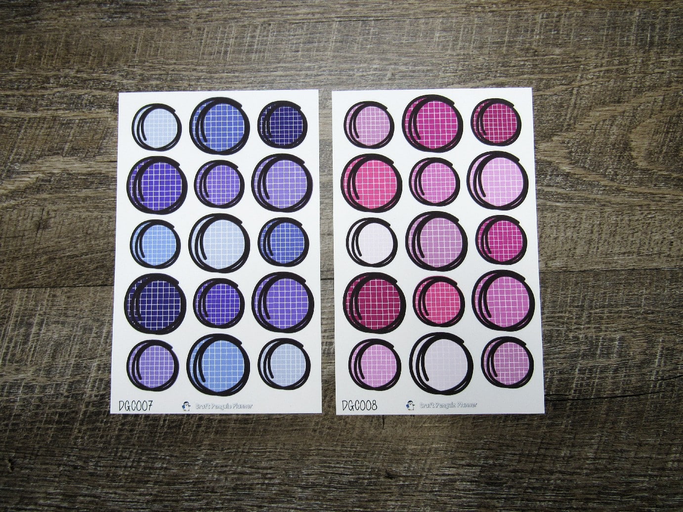 Doodle Grid Circles- DGC001-DGC010