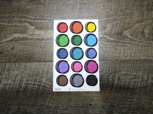 Doodle Grid Circles- DGC011