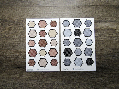 Doodle Grid Hexagons- DGH001-DGH010