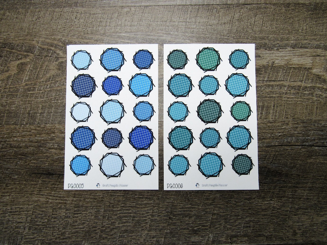 Doodle Grid Octagons- DGO001-DGO010