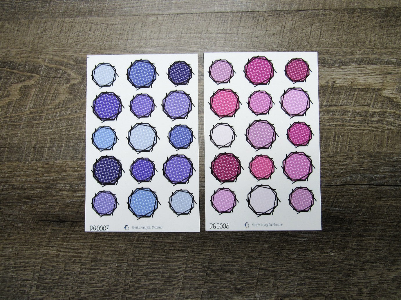 Doodle Grid Octagons- DGO001-DGO010