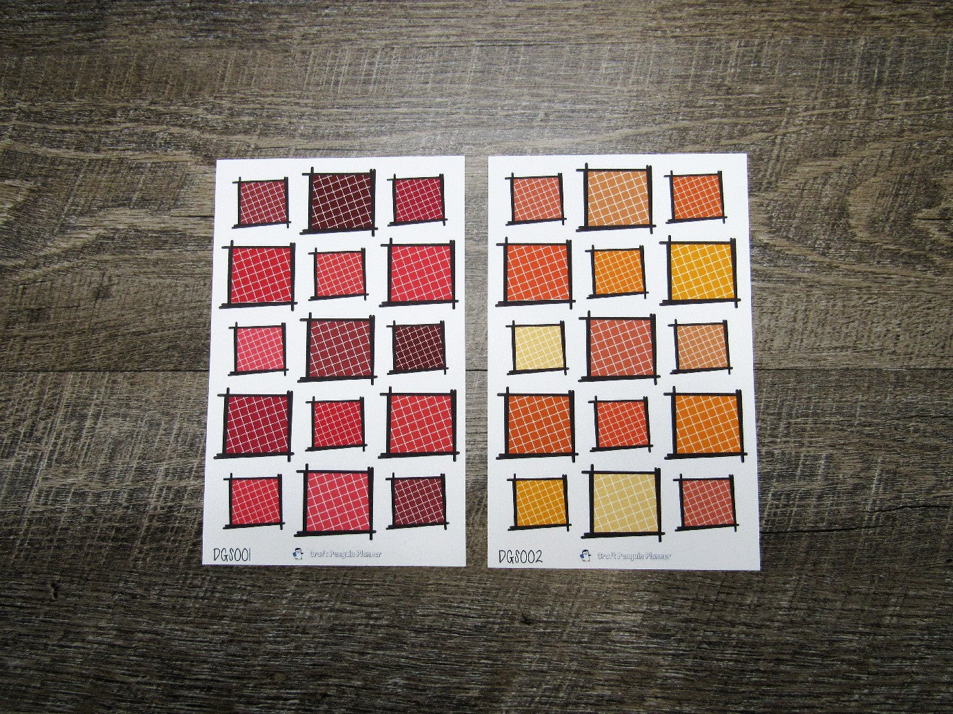 Doodle Grid Squares- DGS001-DGS010