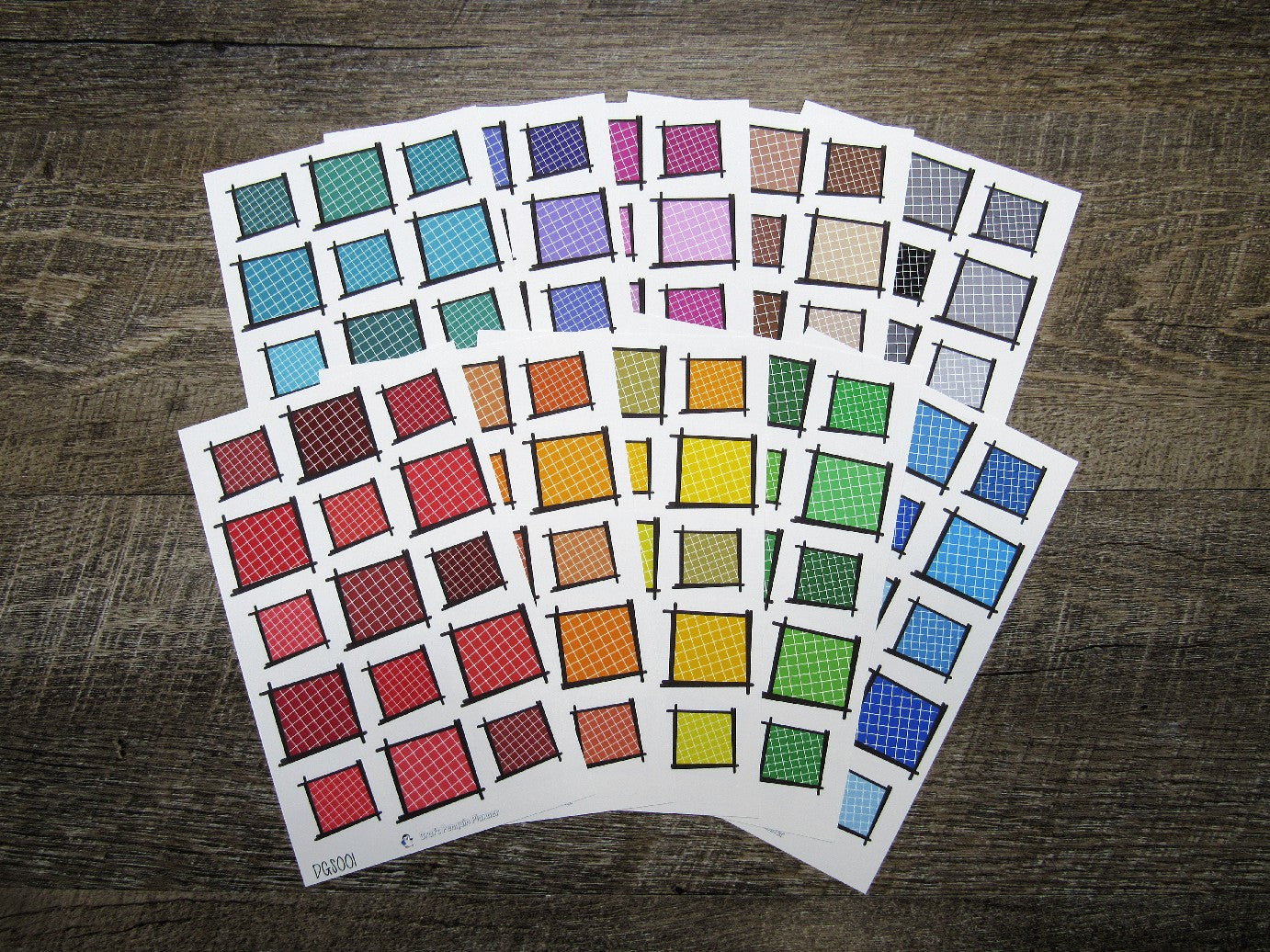 Doodle Grid Squares- DGS001-DGS010