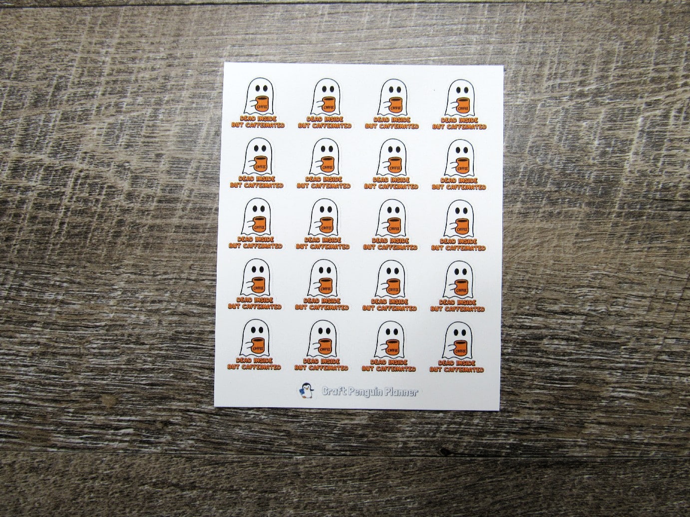 Dead Inside but Caffeinated Stickers